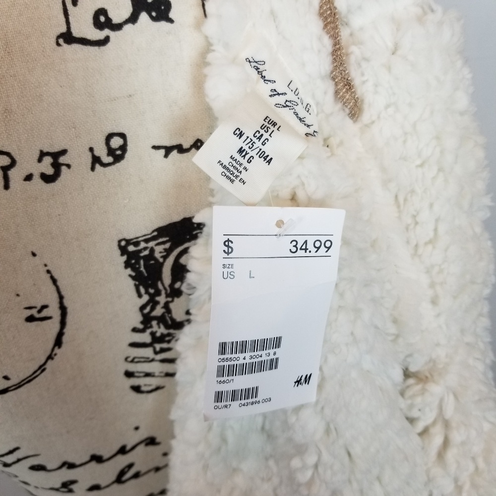 H & M Womens Tan Open Front Sweater Cardigan L - Picture 5 of 8